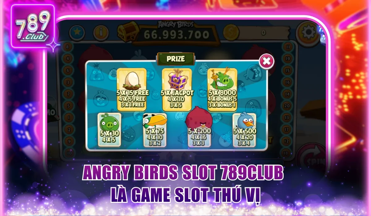 Angry Birds Slot 789Club là game slot thú vị