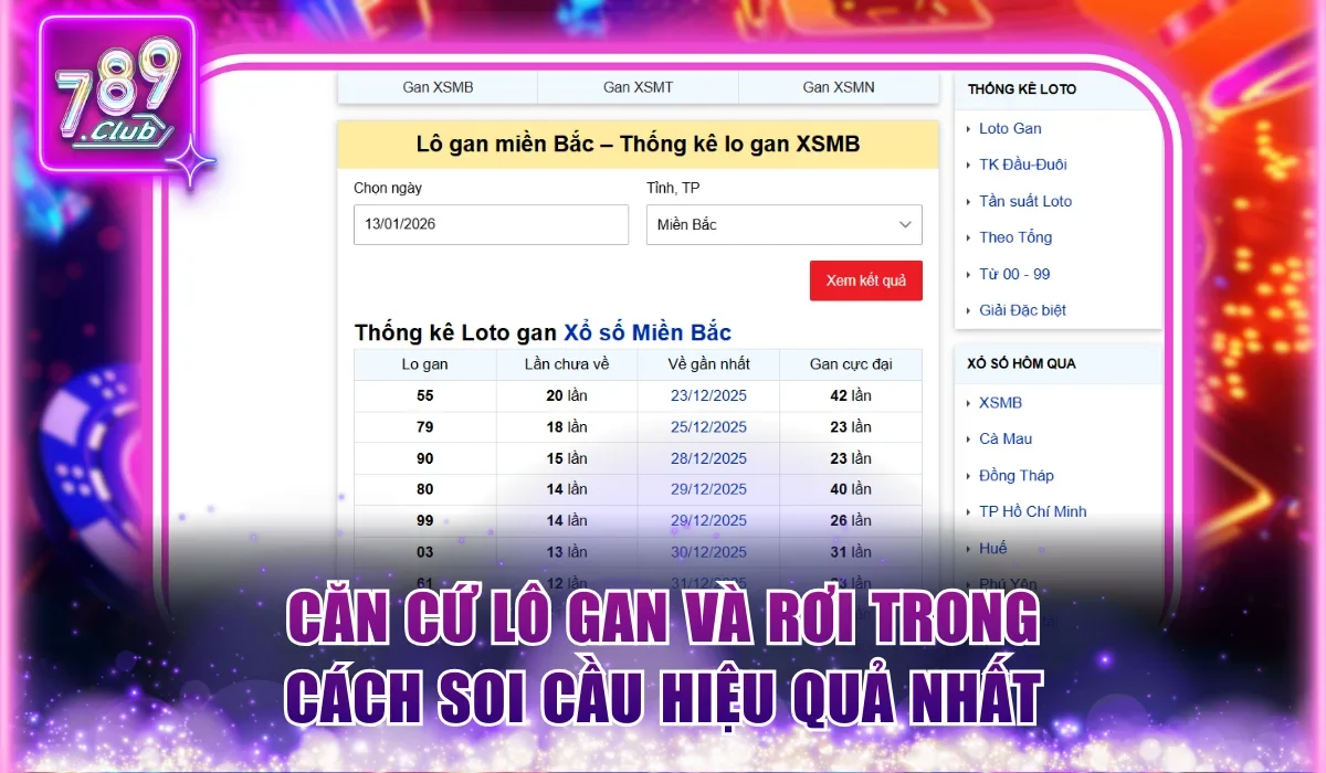 Căn cứ lô gan và rơi trong cách soi cầu hiệu quả nhất
